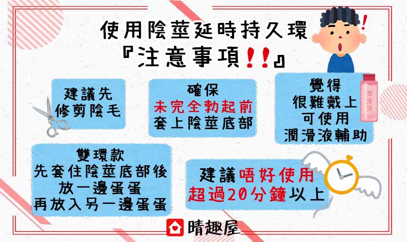 使用陰莖延時持久環注意事項