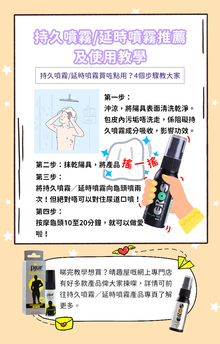 持久噴霧/延時噴霧推薦及使用教學