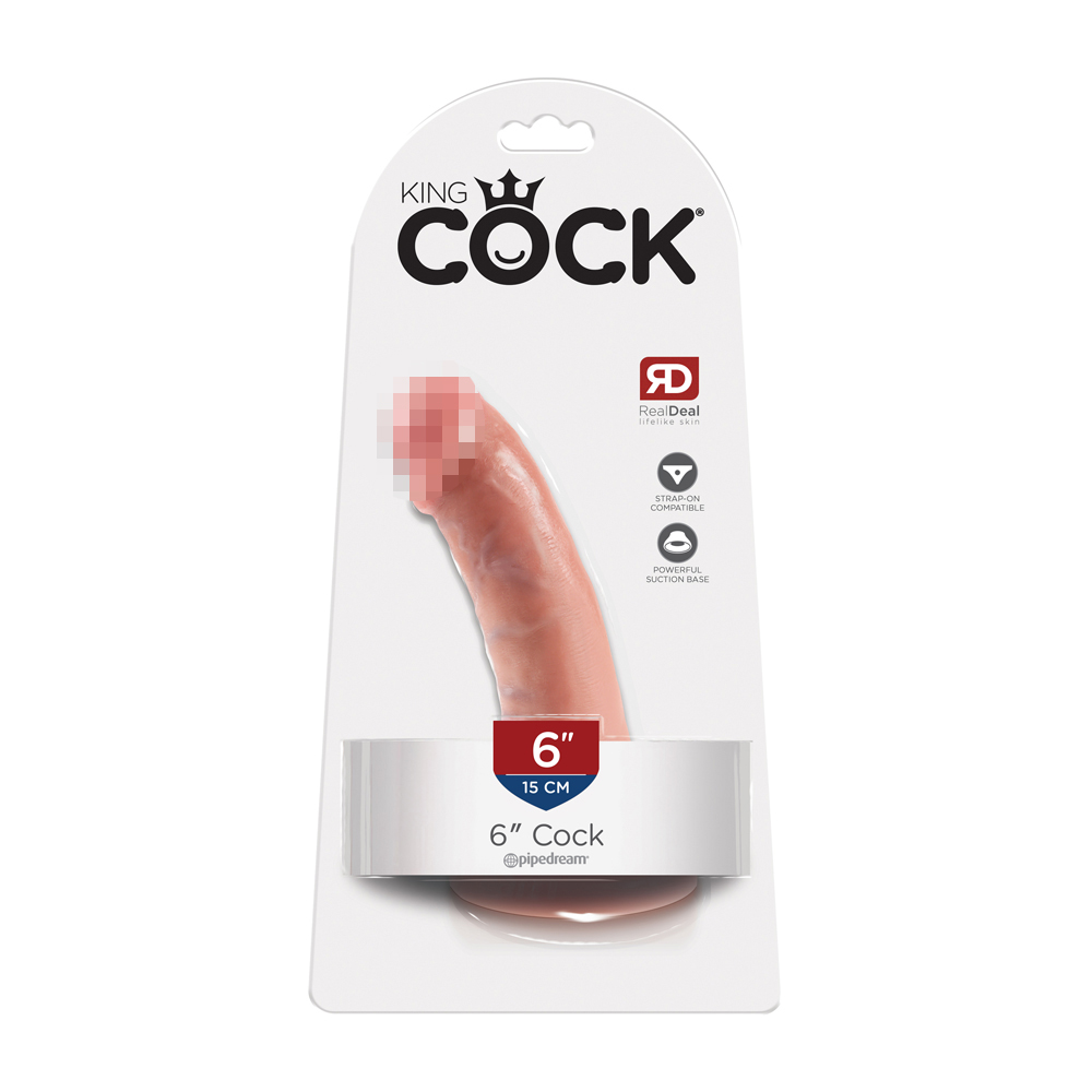 adult loving｜Pipedream King Cock 6 inch Realistic Dildo with Suction Base