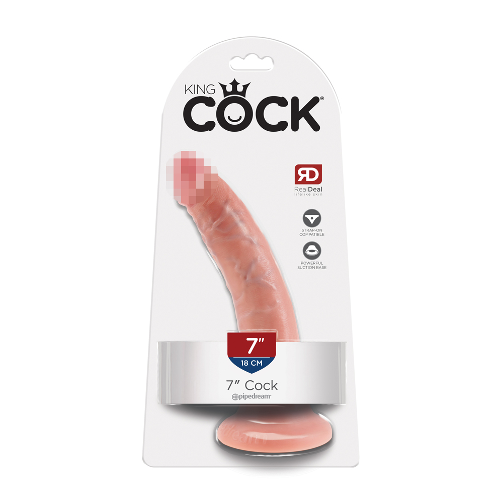 adult loving｜Pipedream King Cock 7 inch Realistic Dildo with Suction Base
