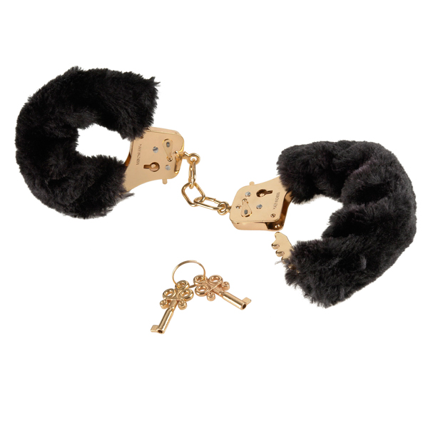 Pipedream Fantasy Gold Deluxe Furry Cuffs