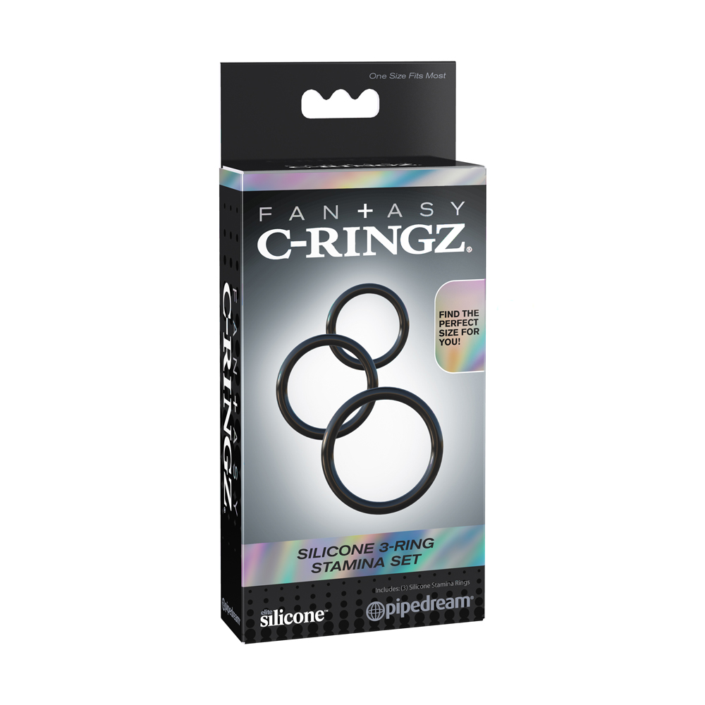 adult loving｜Pipedream C-Ringz Silicone 3-Ring Stamina Set Cock Rings