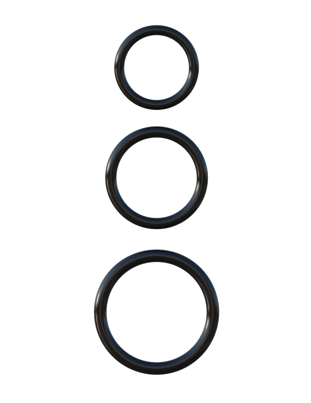 Pipedream C-Ringz Silicone 3-Ring Stamina Set Cock Rings