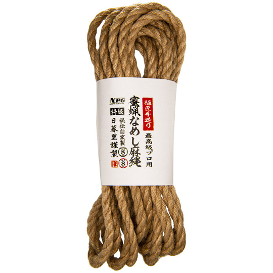 Handmade Beeswax Tanned Hemp Rope 8 mm Thick 8 m Long - Adult Loving