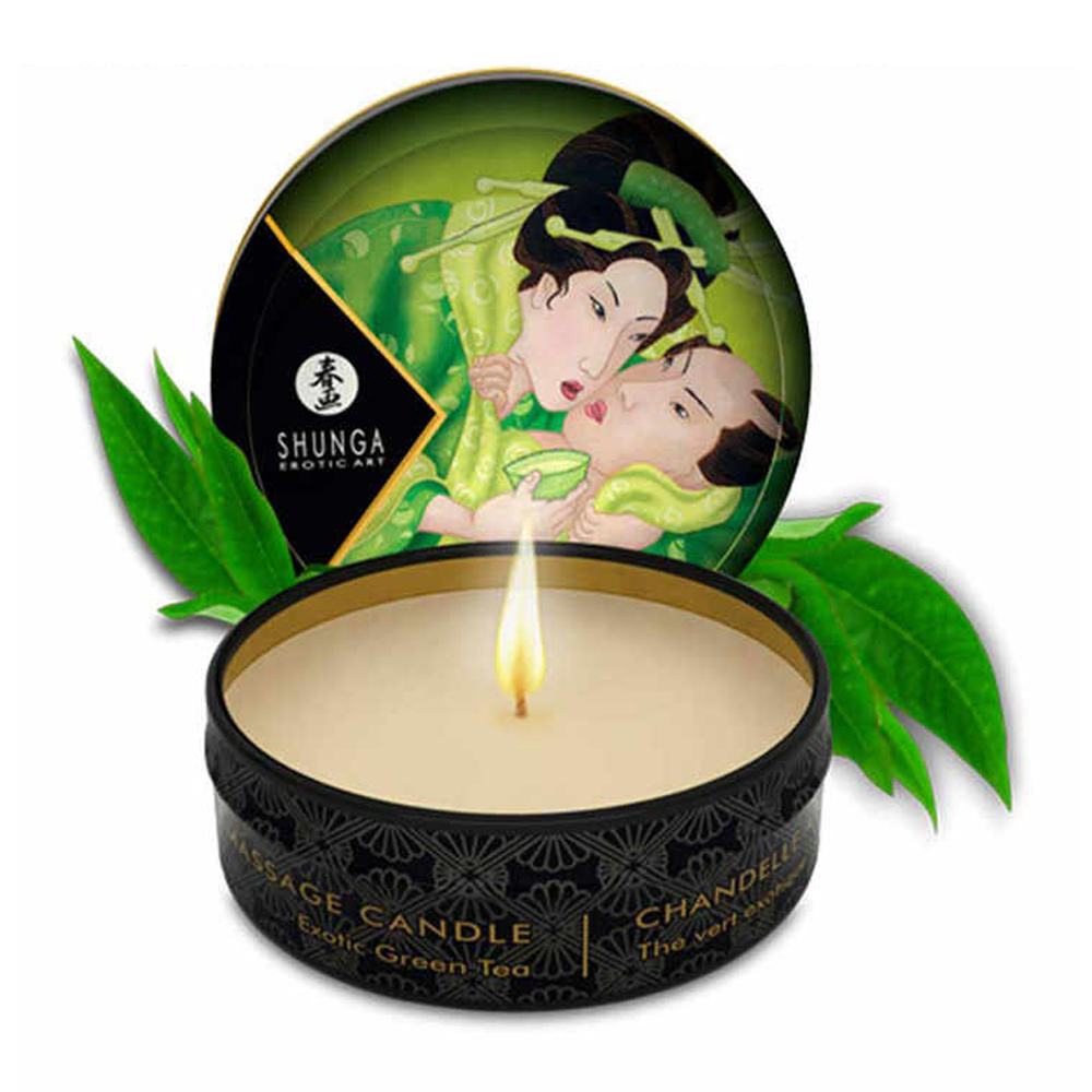 adult loving｜Shunga Mini Massage Candle - 1 oz Green Tea