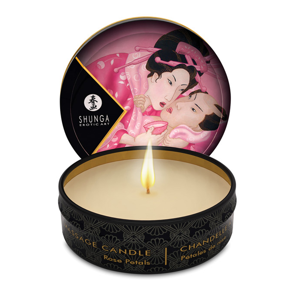 adult loving｜Shunga Mini Massage Candle - 1 oz Rose