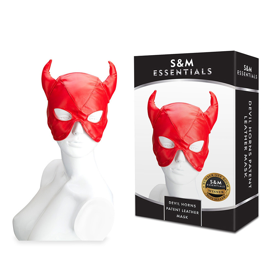 adultloving BDSM -  S&M Essentials Devil Horns Leather Mask