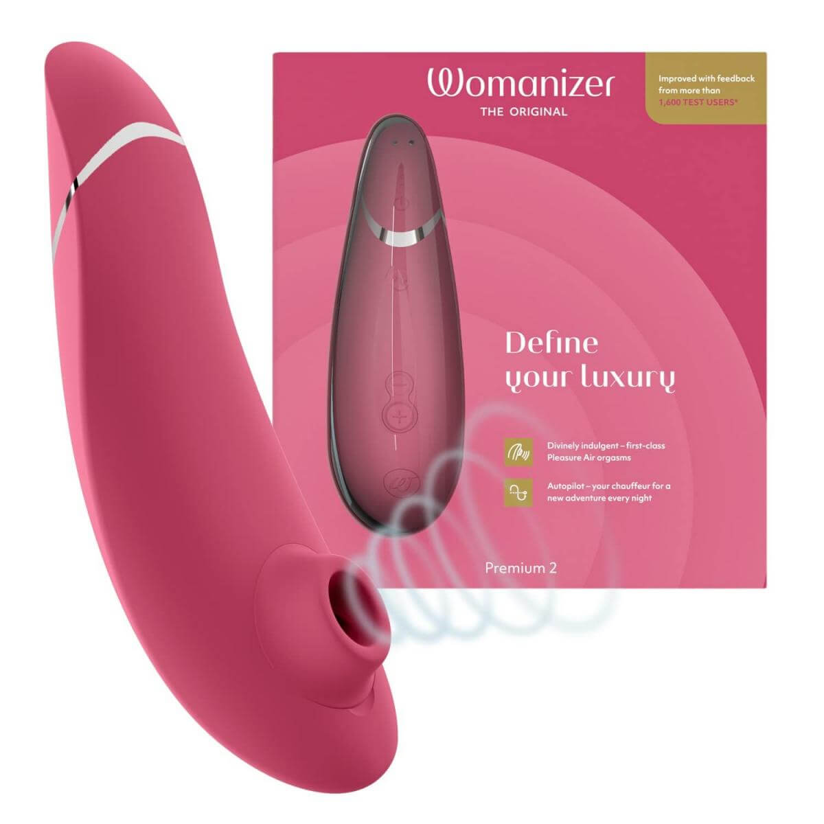 Womanizer Premium 2 陰蒂吸吮器 粉紅色 - 晴趣屋