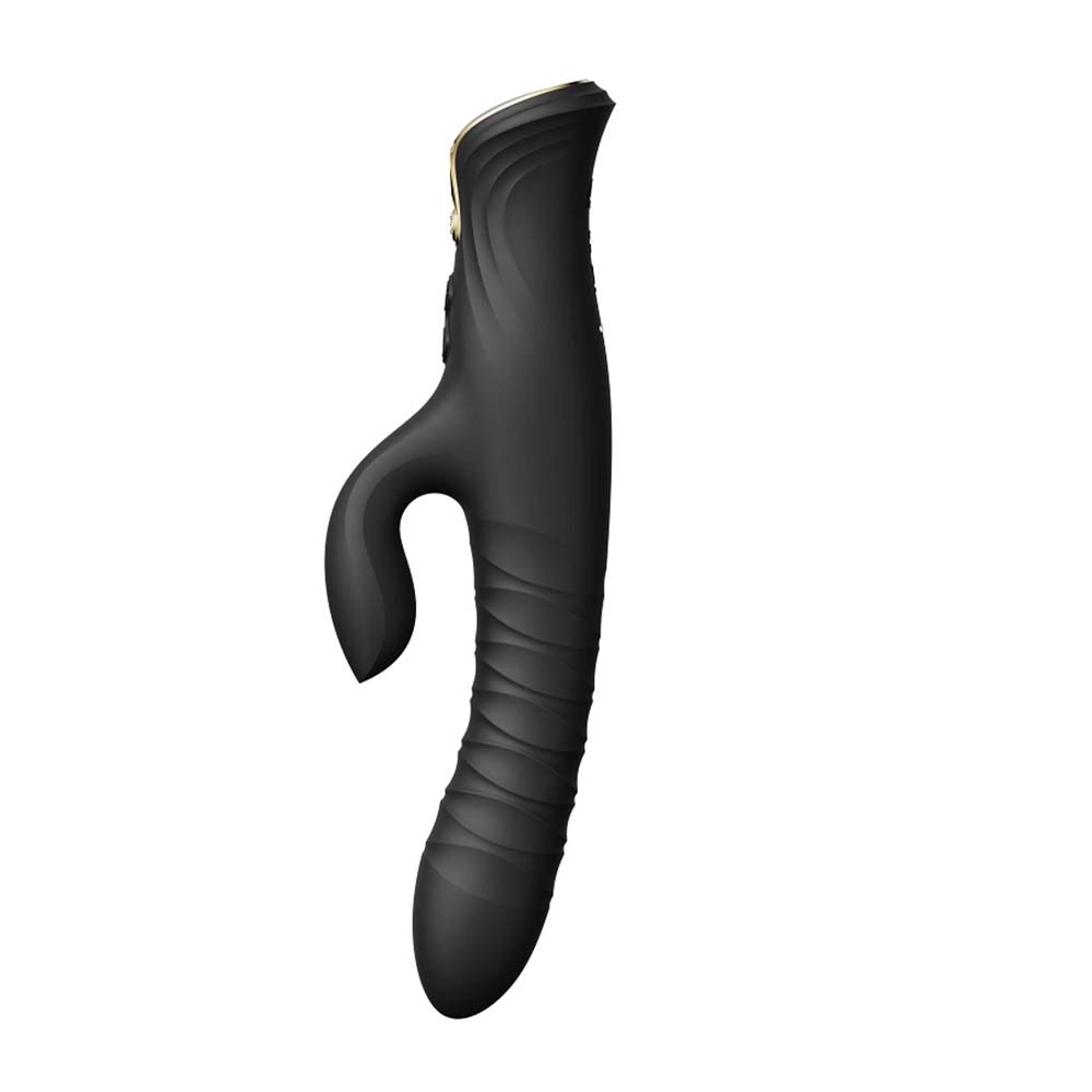 Zalo Mose Thrusting Rabbit Vibrator Black - Adult Loving