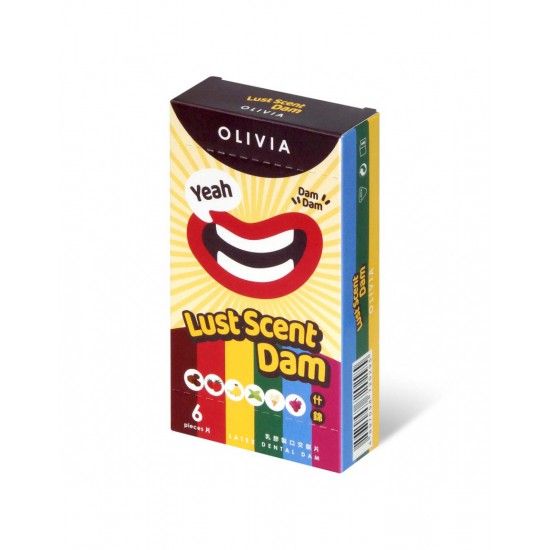 Olivia Lust Scent 6pcs Pack Latex Dental Dam Olivia Lust Scent 6pcs Pack Latex Dental Dam