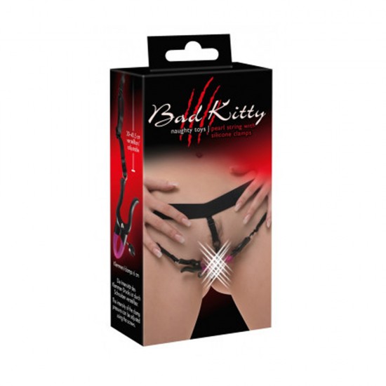 Bad Kitty String with Labia Clamps