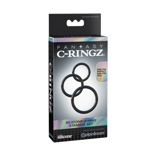 Pipedream C-Ringz Silicone 3-Ring Stamina Set