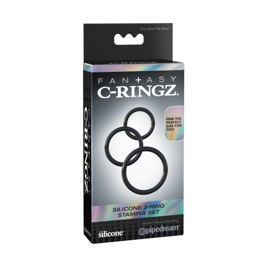 Pipedream C-Ringz Silicone 3-Ring Stamina Set Pipedream C-Ringz Silicone 3-Ring Stamina Set