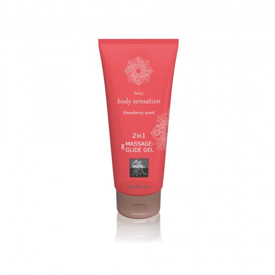 HOT Shiatsu 2 in 1 Massage and Glide Gel Strawberry