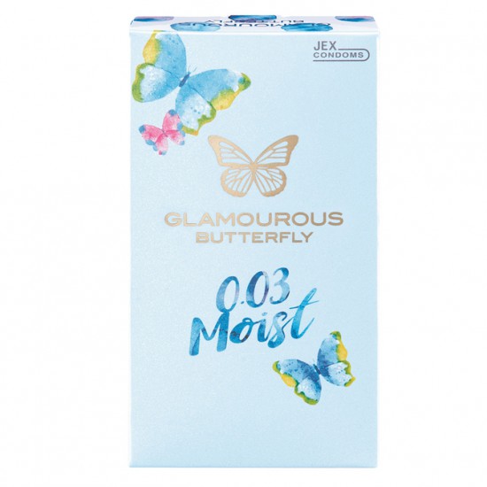 JEX Glamourous 0.03 Moist Condom 10pcs JEX Glamourous 0.03 Moist Condom 10pcs