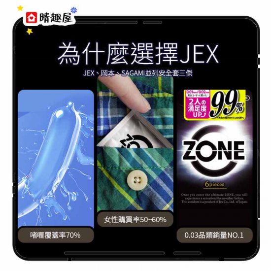 Jex Zone Condom Large 6pcs