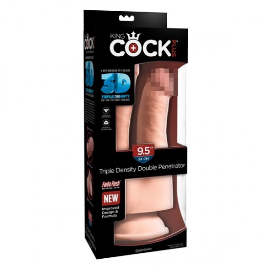 King Cock Plus 9.5 Inches Triple Density Double Penetrator Cocks King Cock Plus 9.5 Inches Triple Density Double Penetrator Cocks