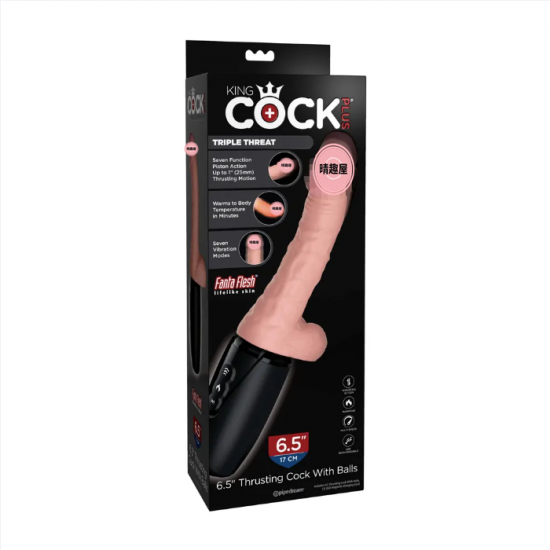 King Cock Plus 6.5吋 電動抽插仿真陽具