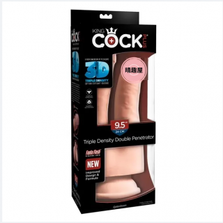King Cock Plus 9.5吋仿真陰莖雙腸型 King Cock Plus 9.5吋仿真陰莖雙腸型