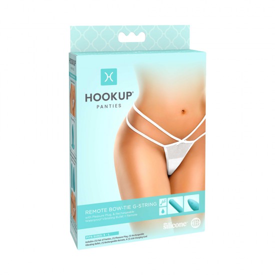 Hookup Panties Remote Bow-Tie G-String - Fits Size S-L Hookup Panties Remote Bow-Tie G-String - Fits Size S-L