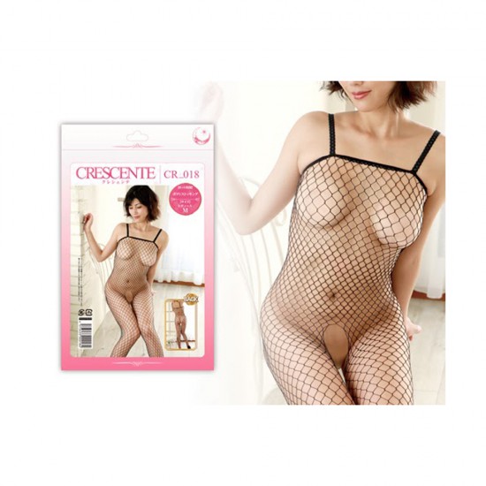 Crescente Large Diamond Net Crotchless Bodystocking