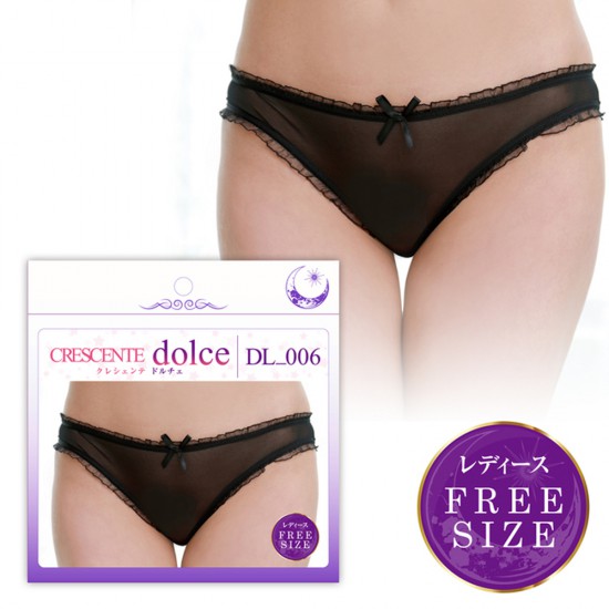 Crescente Dolce DL-006 黑色蕾絲露臀性感內褲