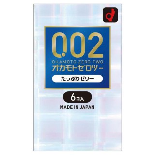 日本版岡本0.02雙倍水潤安全套6個裝 日本版岡本0.02雙倍水潤安全套6個裝