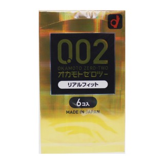 日本岡本0.02 真貼身 6片裝 日本岡本0.02 真貼身 6片裝