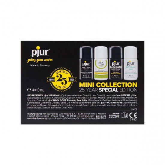 Pjur Mini 週年紀念版 潤滑液 4x10ml 套裝 Pjur Mini 週年紀念版 潤滑液 4x10ml 套裝