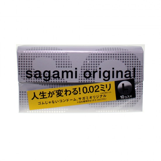 Sagami Original 0.02 L-size Pack PU Condom 10pcs Sagami Original 0.02 L-size Pack PU Condom 10pcs