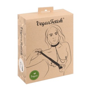 Vegan Fetish 環保 皮鞭頸圈乳頭夾套裝 Vegan Fetish 環保 皮鞭頸圈乳頭夾套裝
