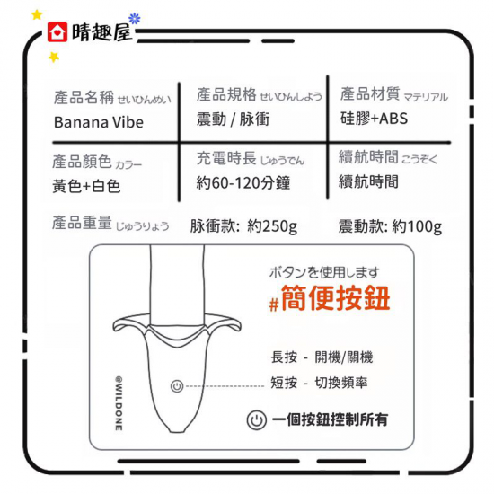 SSI Banana Vina 香蕉形防水 G 點按摩棒