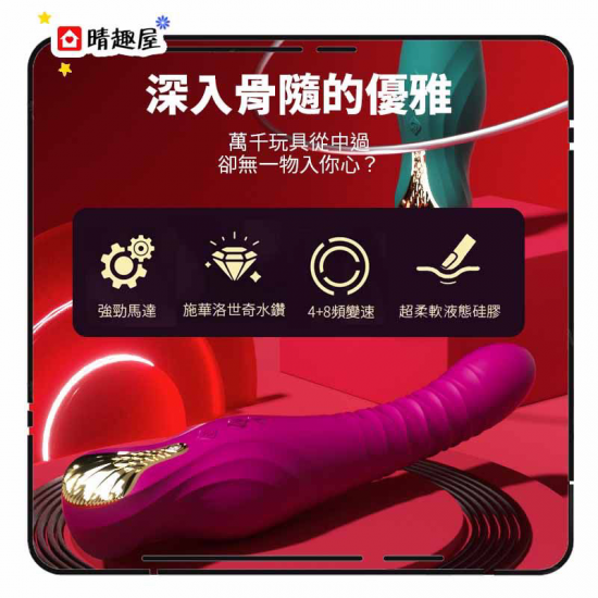 Zalo King Vibrating Thruster Velvet Purple