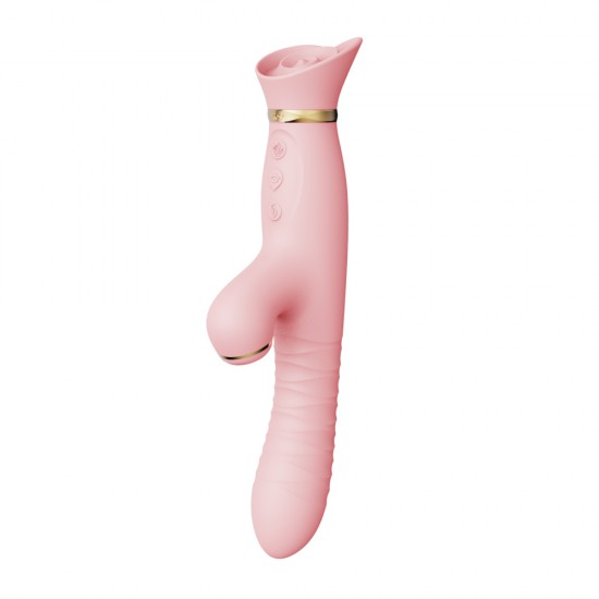 Zalo Rose Thruster Vibrator Lemon Pink Zalo Rose Thruster Vibrator Lemon Pink