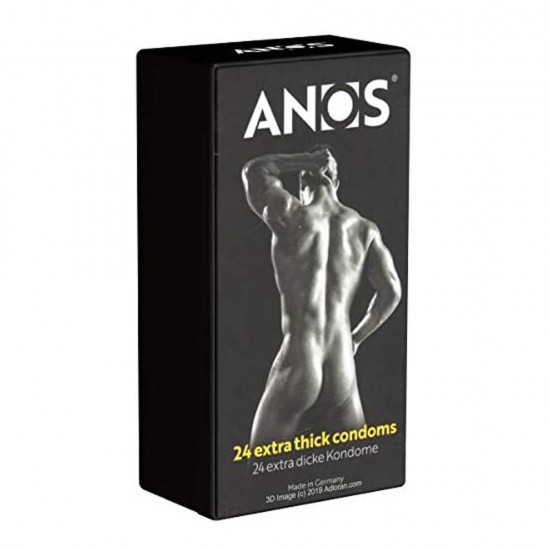 Anos Extra Dick Condoms for Safe Anal Intercourse 24 pcs