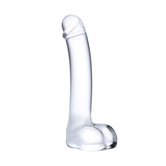 Glas 7 Inch Realistic Curved Glass G-Spot Dildo