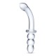 Glas 8 Inch Ribbed G-Spot Glass Dildo