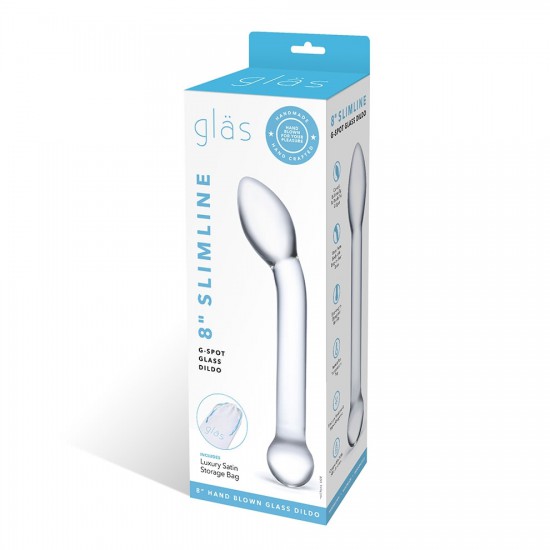 Glas 8 Inch Slimline G-Spot Glass Dildo