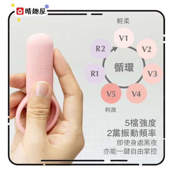 Iroha SVR Rechargeable Couple Cock Ring Vibrator Coral Pink