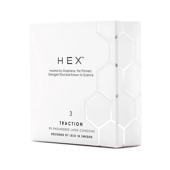 LELO HEX Traction Latex Condom 3pcs LELO HEX Traction Latex Condom 3pcs