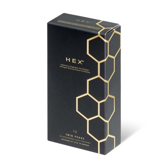 LELO HEX Twin Peaks Latex Condom 12pcs LELO HEX Twin Peaks Latex Condom 12pcs