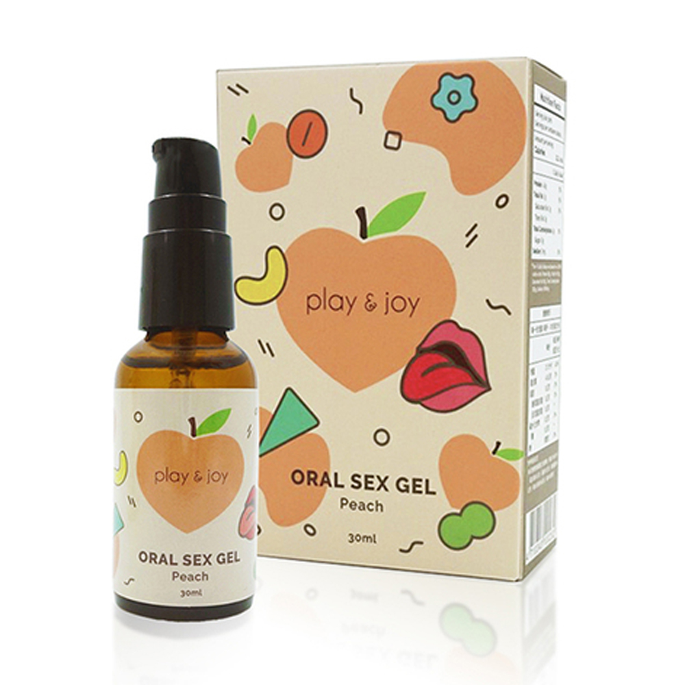 Play and Joy Oral Sex Gel Peach 30ml - Adult Loving