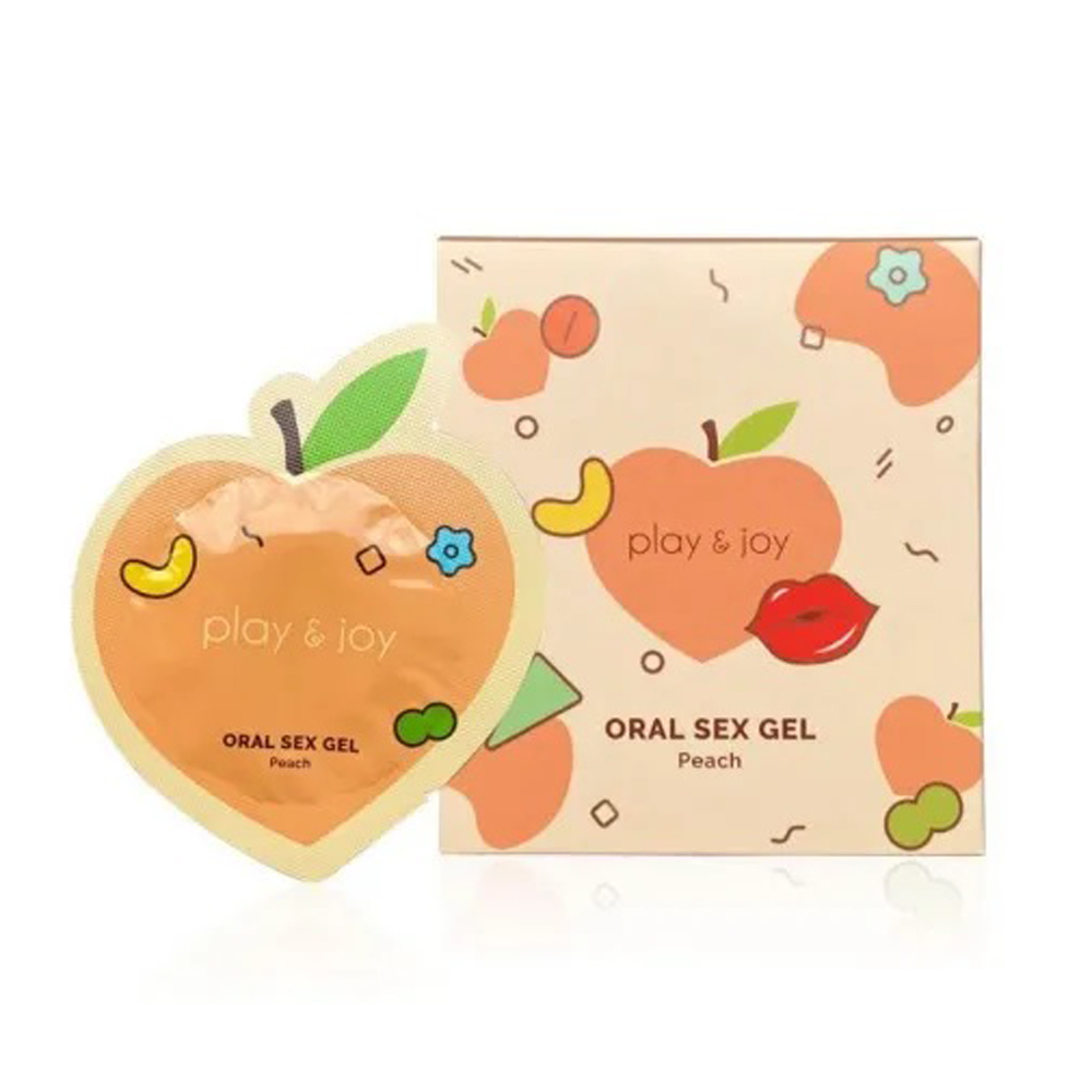 Play and Joy Oral Sex Gel Peach 3ml 5pcs - Adult Loving