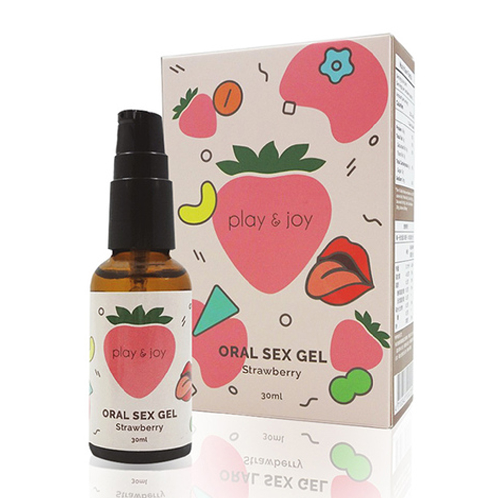 Play and Joy Oral Sex Gel Strawberry 30ml - Adult Loving