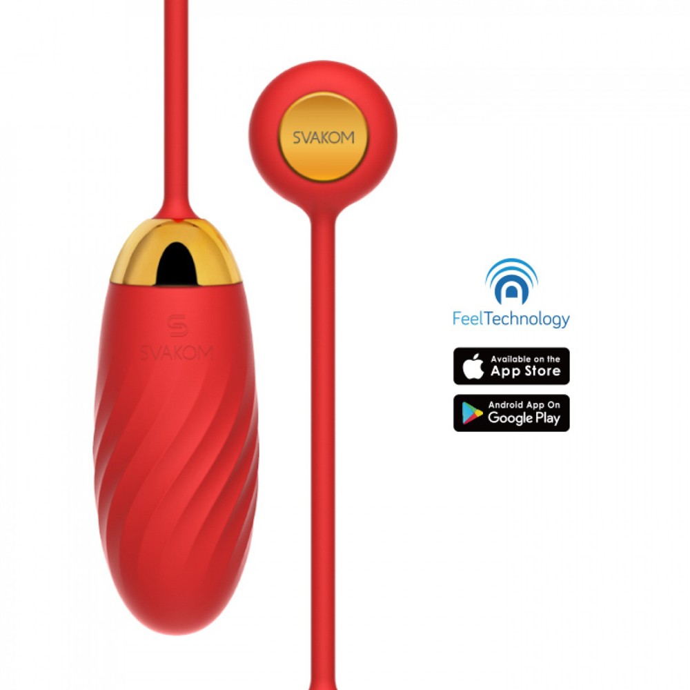 Svakom Ella Neo Connextion Series App Controlled Wearable Egg - Red - Adult Loving